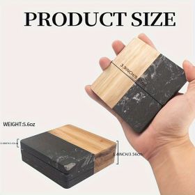 Set of 20 Marble Coasters in Black And White, Elegantly Designed And Compact (Color: Black, number: 20pcs)